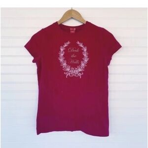 Deck the Halls Red Fitted T-Shirt